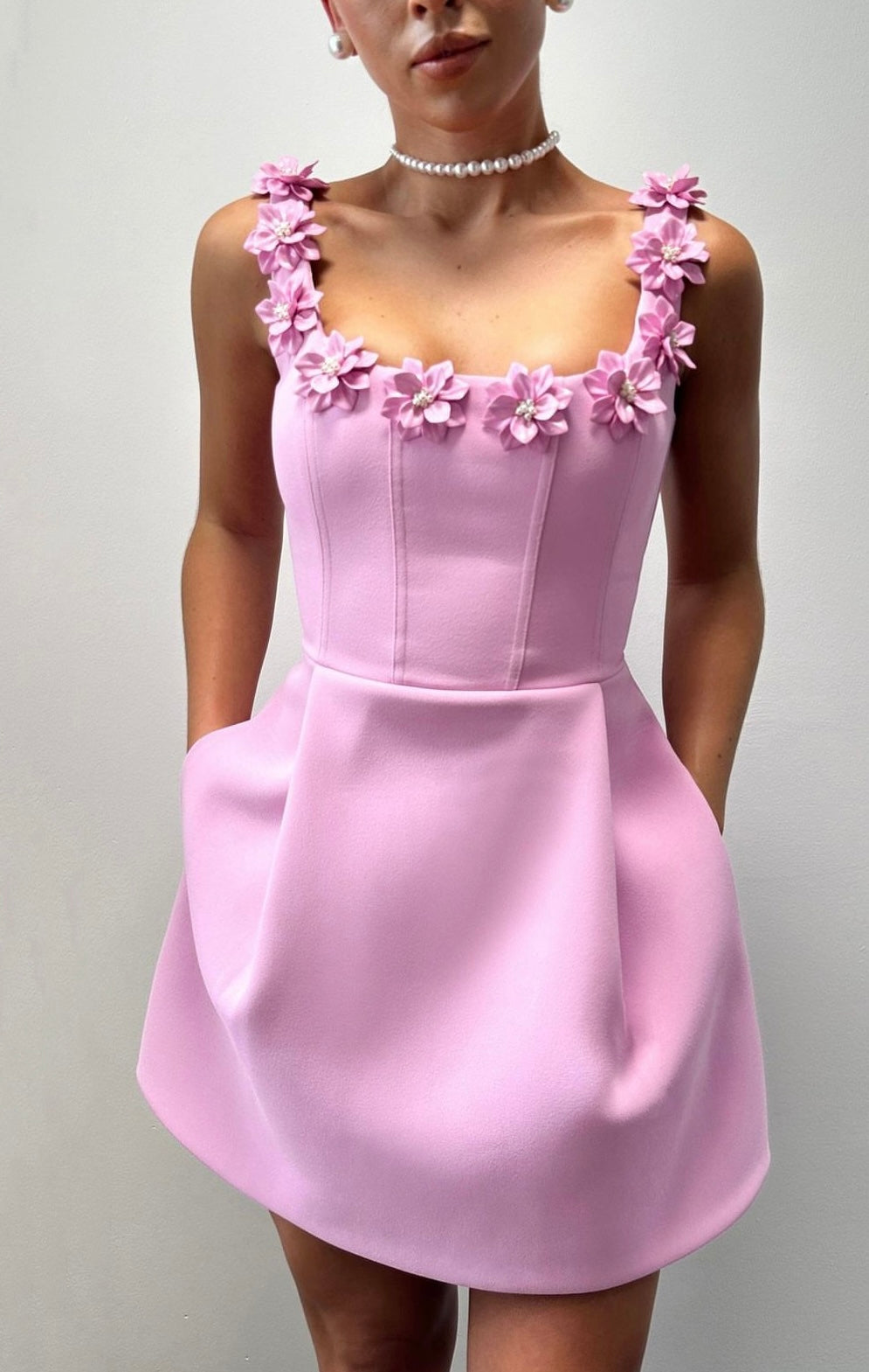 open lace back dress Cindy White Dress main image 0