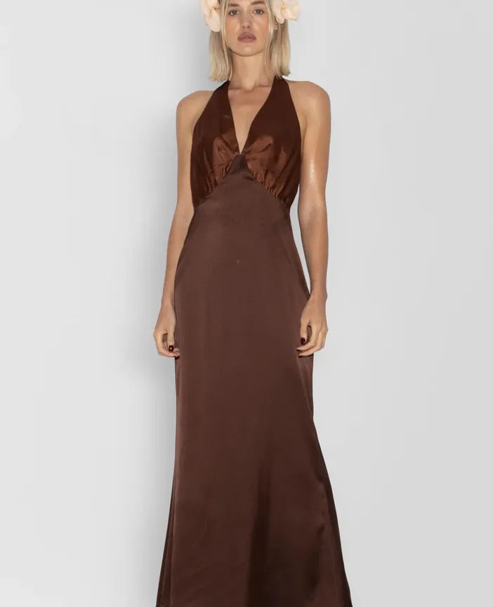 Oahu Slip dress - Brown