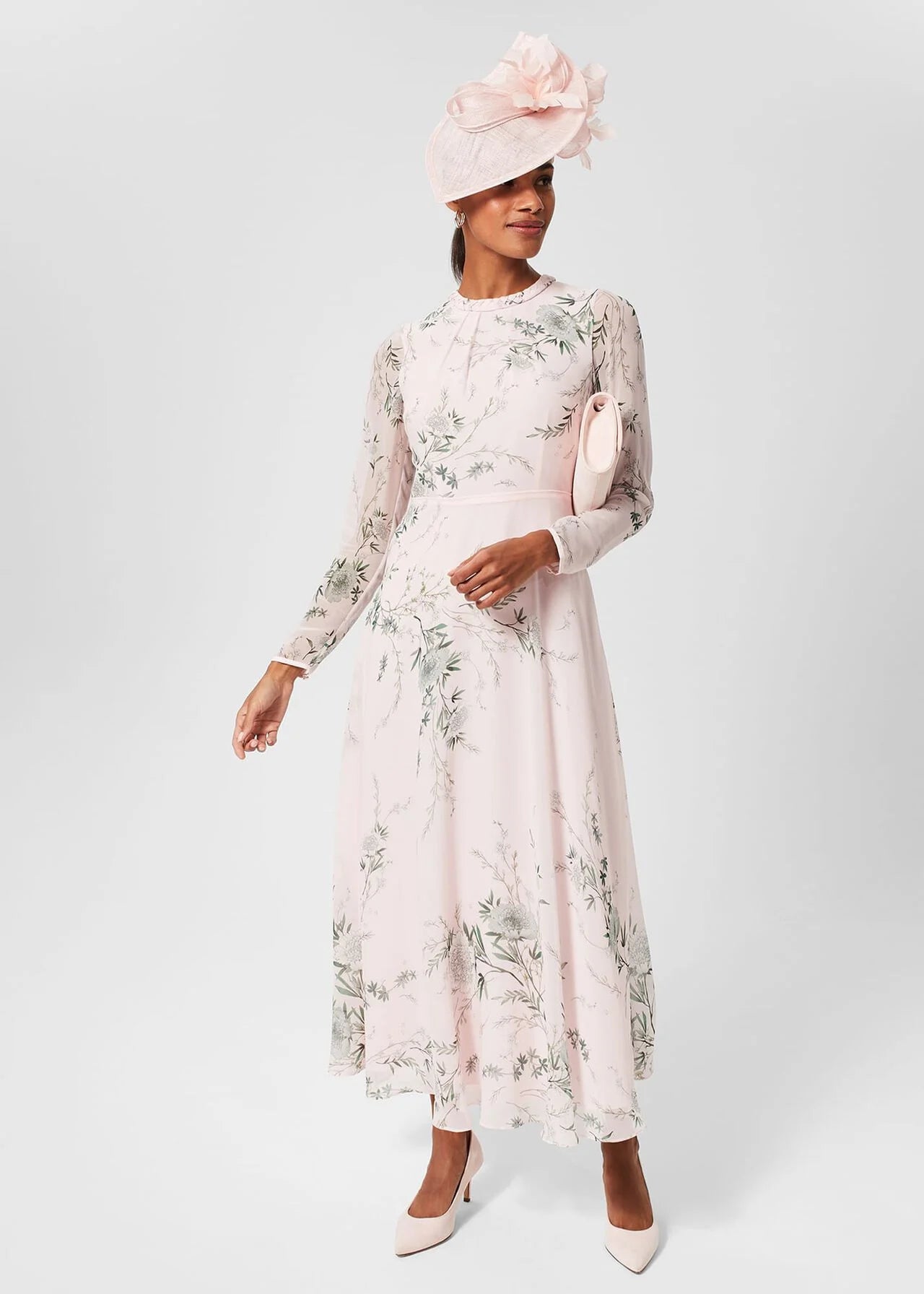 chinese dress ladies Hobbs silk pink