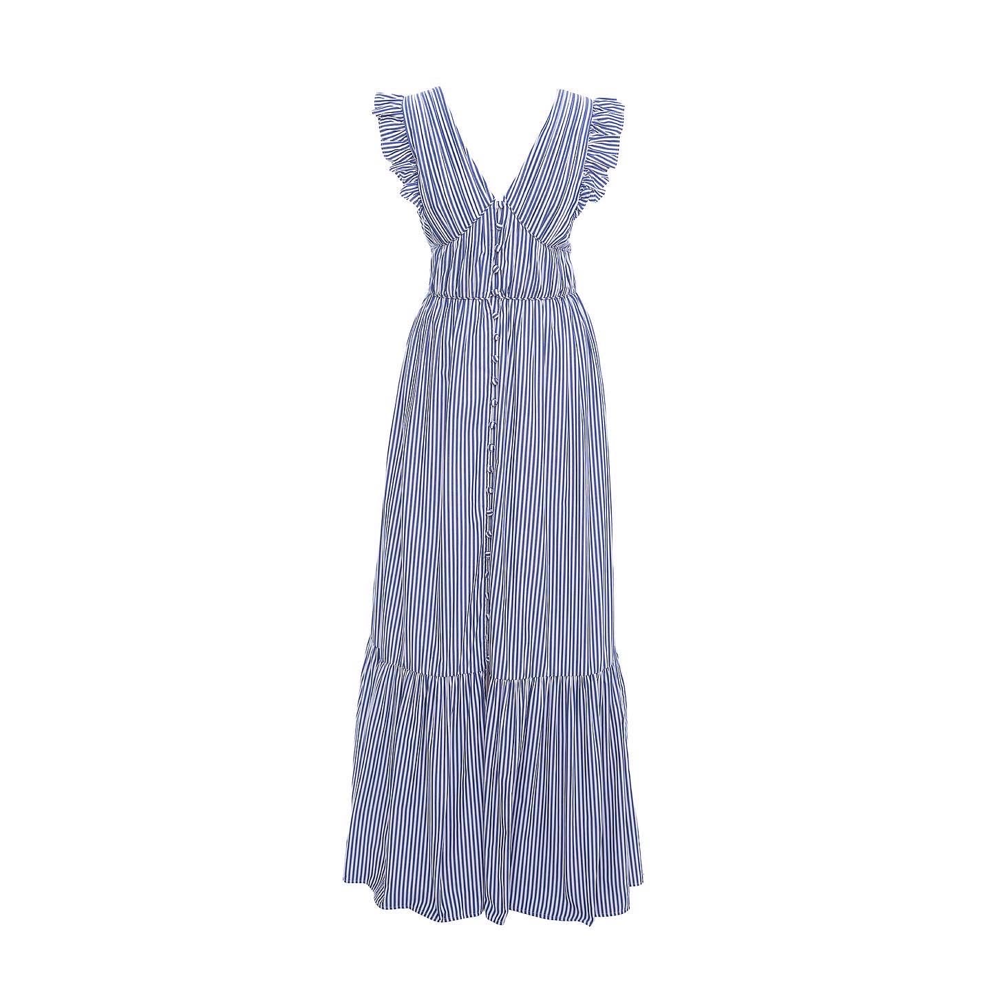 Self Portrait Stripe Cotton Maxi Dress
