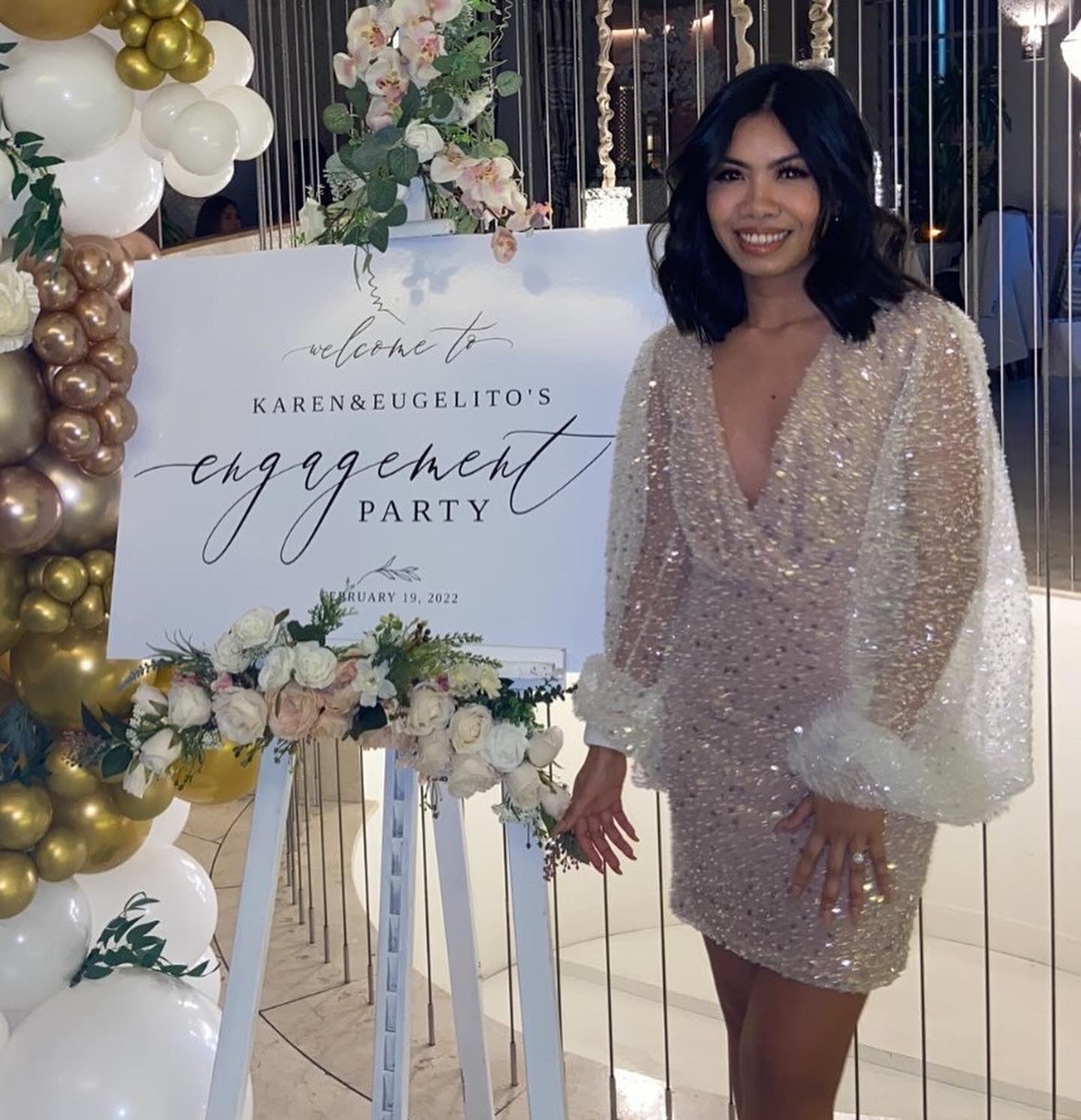 Nadine Merabi Maya white dress