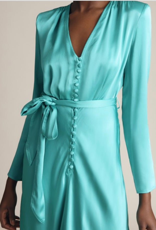 GHOST LONDON Meryl Dress - Jade Green