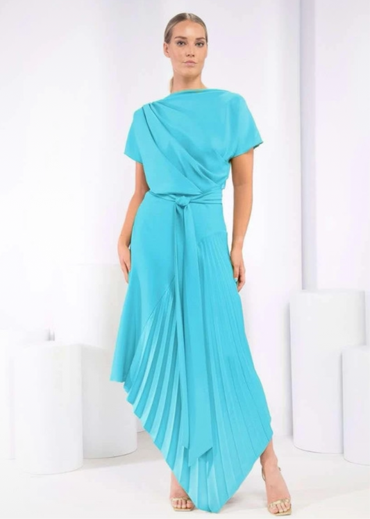 Kevan Jon Mila pleat - turquoise