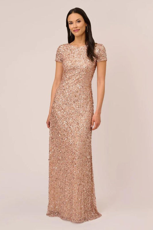 Rose gold scoop back - Adrianna Papell