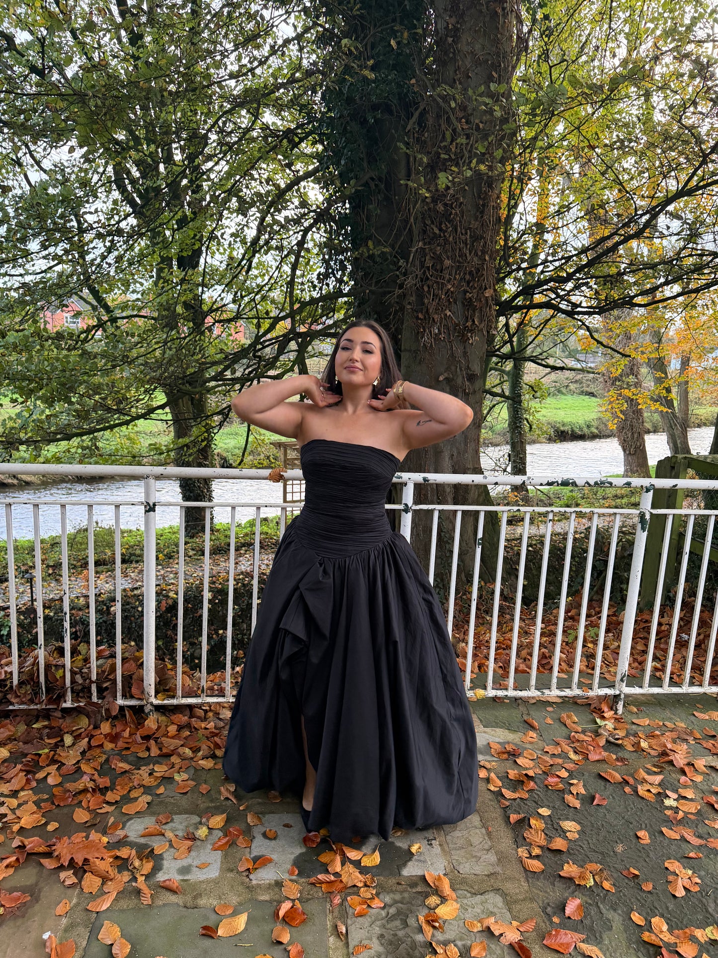 Aje violette bubble hem black