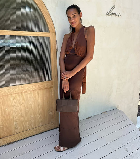 Oahu Slip dress - Brown
