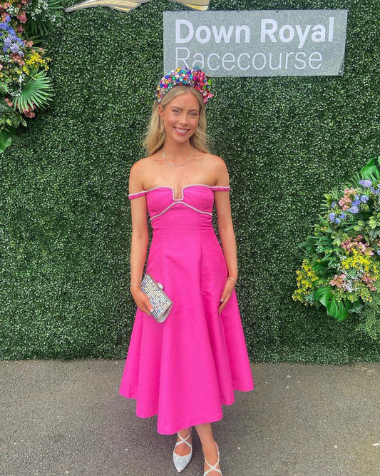 Self portrait pink embellished dress