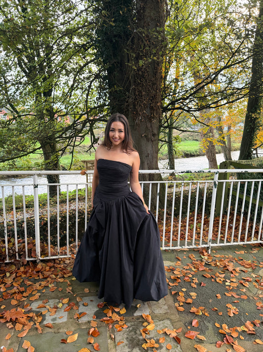 Aje violette bubble hem black