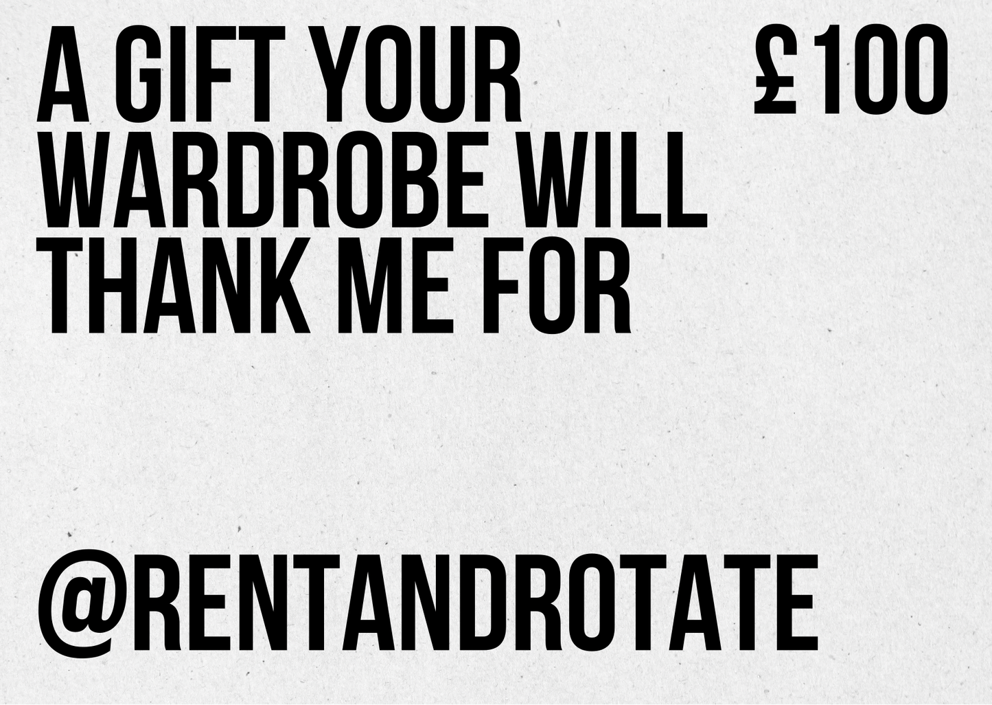 Rent and Rotate Gift Card