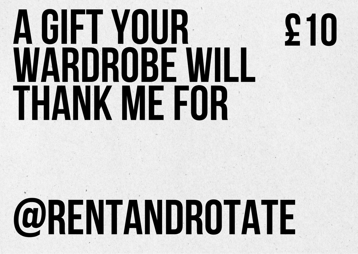 Rent and Rotate Gift Card