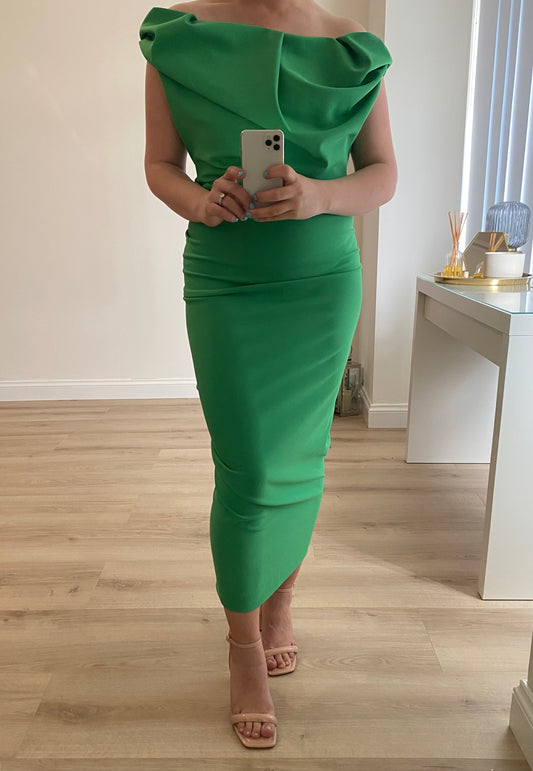 Kevan Jon Sian Pencil Dress -Emerald